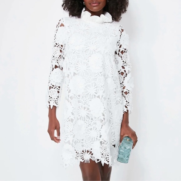 Tuckernuck Blanc Guipure White Lace Daphne Dress Size Large Brand New W/Tags - Picture 1 of 16